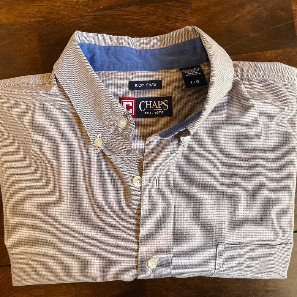 CHAPS Mens Large Button Down Shirt